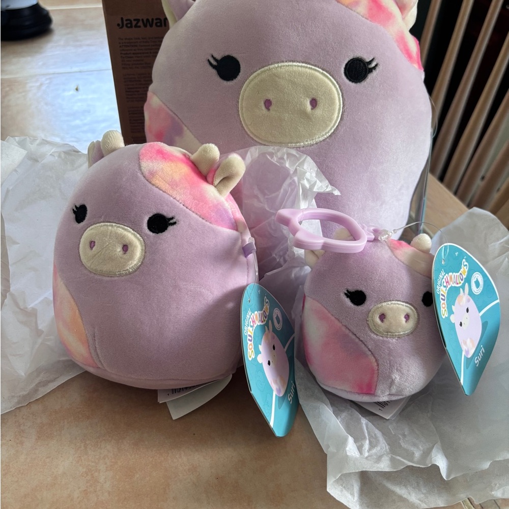 Suri sunset cow Squishmellow set